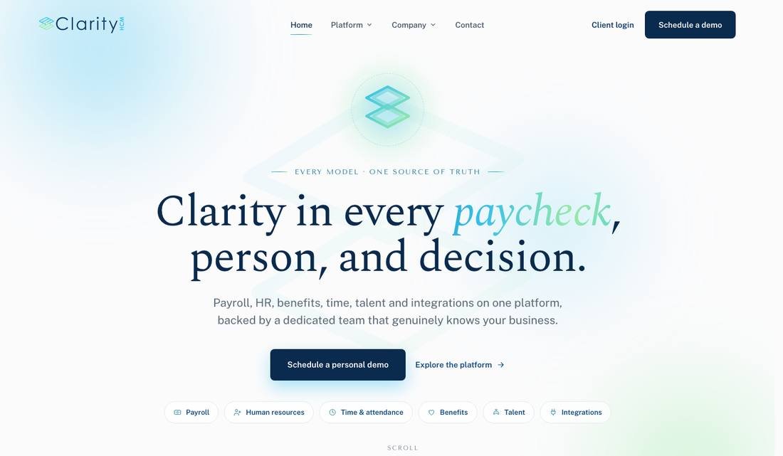 The Clarity HCM website